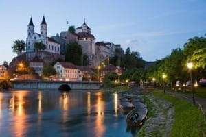 aargau fortress evening scene