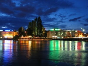 geneva city at night